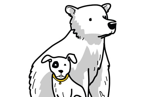 Sideways, Stumpy's Bear and Lion cartoon